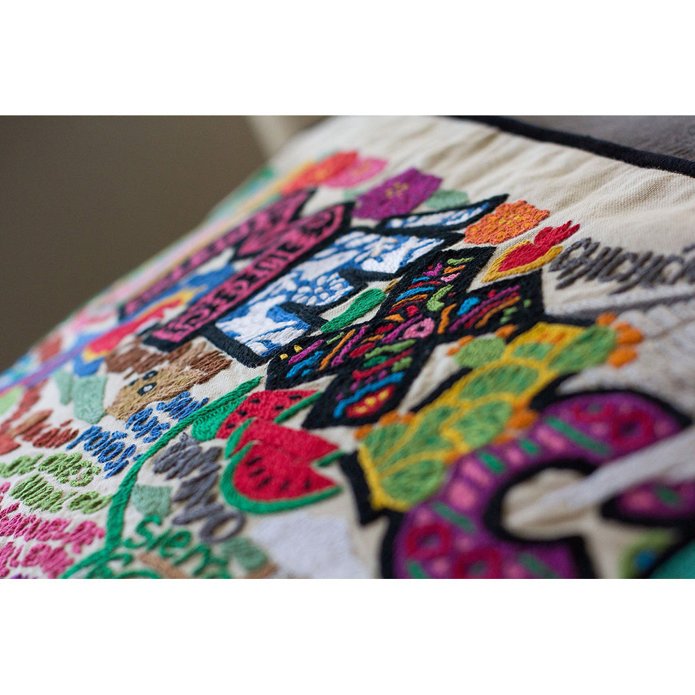 Mexico Hand-Embroidered Pillow Quirks!
