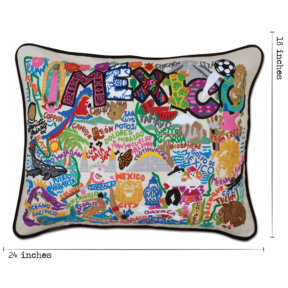 Mexico Hand-Embroidered Pillow Quirks!