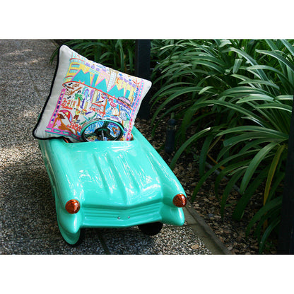 Miami Hand-Embroidered Pillow