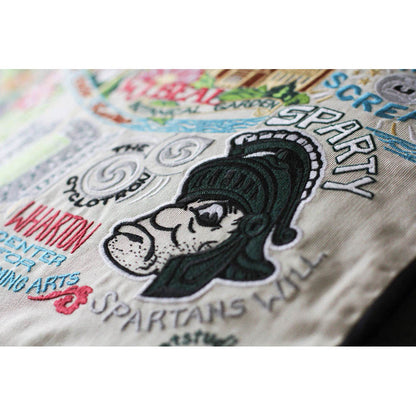 Michigan State University Collegiate Embroidered Pillow by CatStudio Quirks!