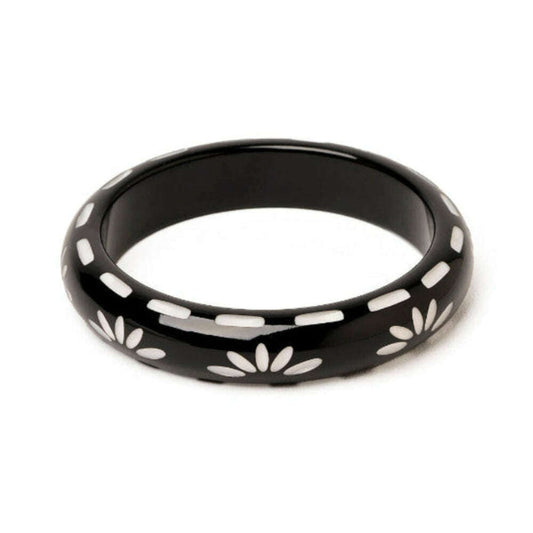 Midi Rebel Black Bangle by Splendette - MEDIUM
