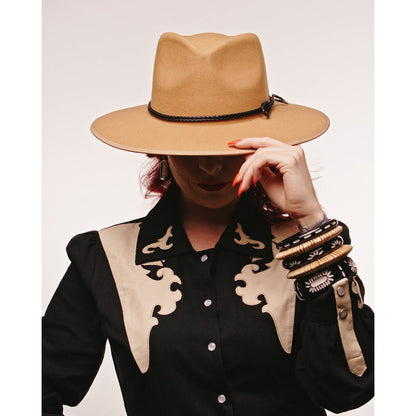 Midi Rebel Black Bangle by Splendette - MEDIUM