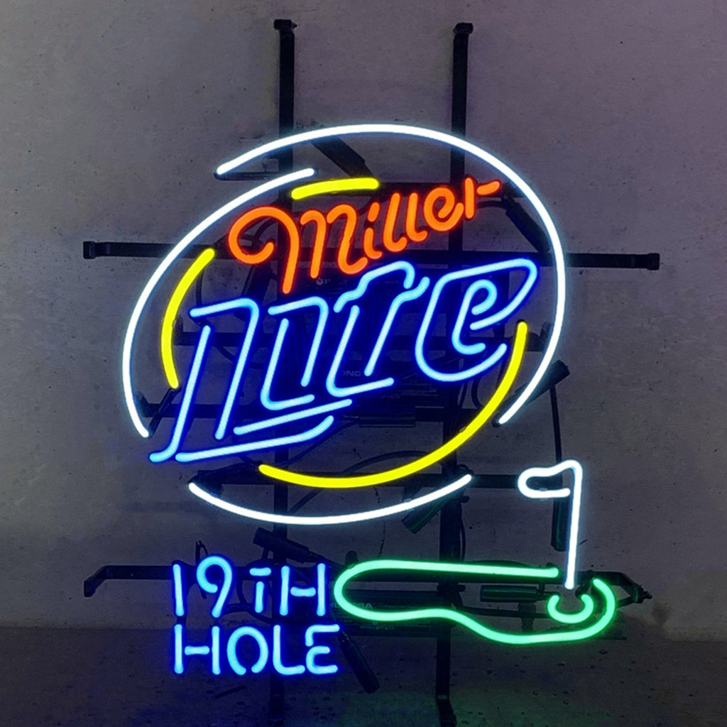 Miller Lite 19th Hole Golf Neon Signs Light Neon Signs Land