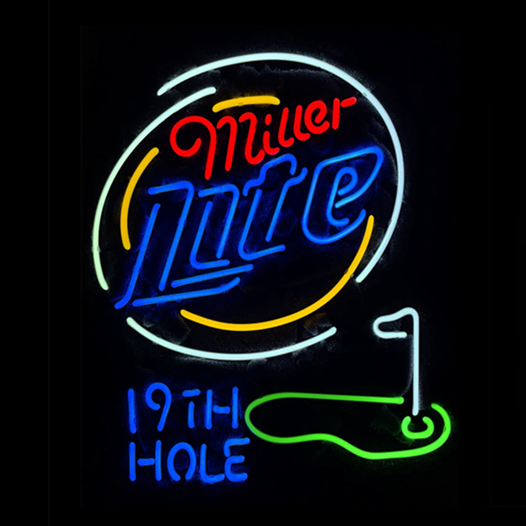 Miller Lite 19th Hole Golf Neon Signs Light Neon Signs Land