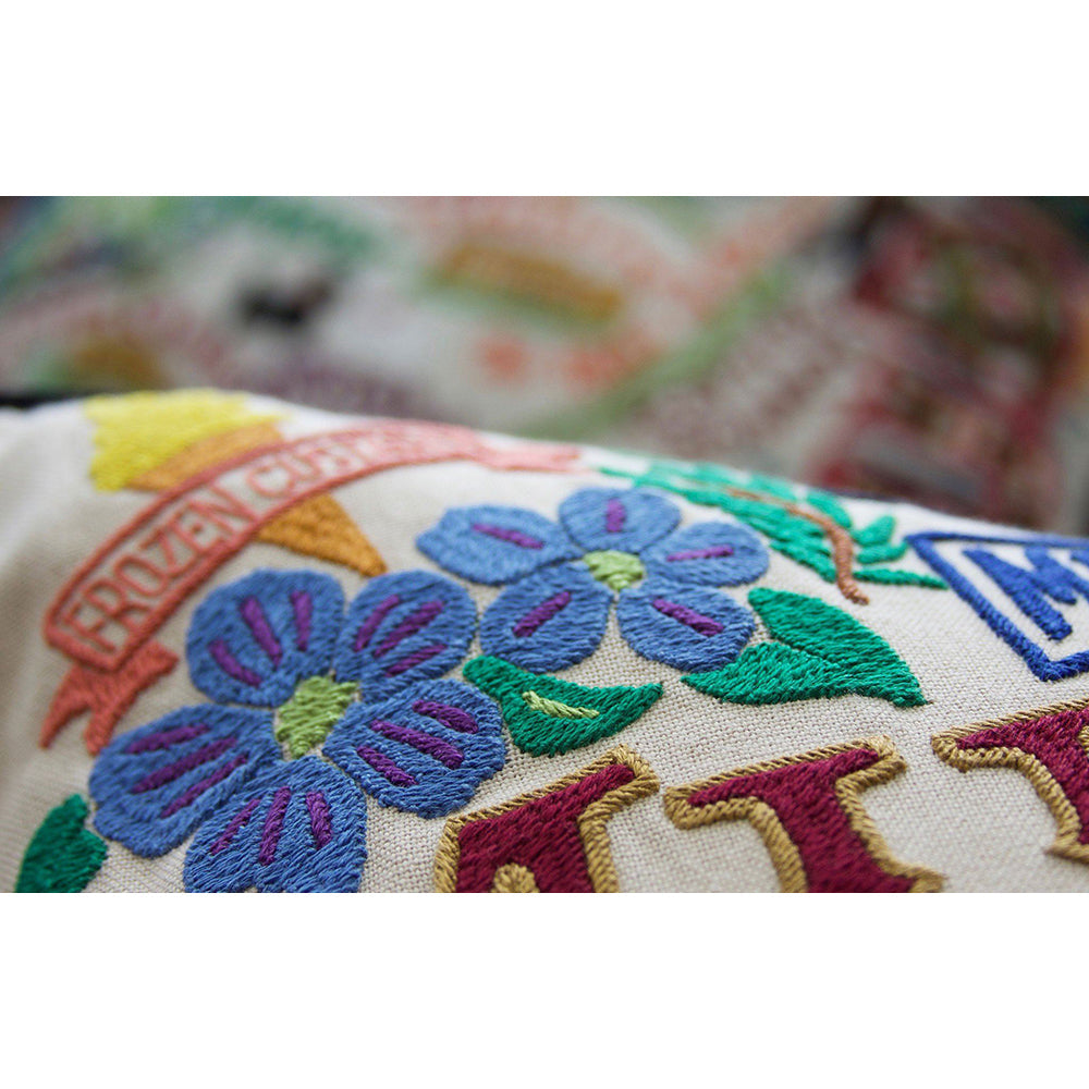 Milwaukee Hand-Embroidered Pillow Quirks!