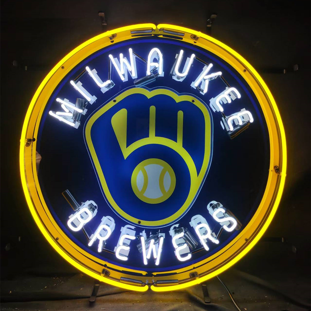 Milwaukee Brewers Logo Neon Signs Light Neon Signs Land