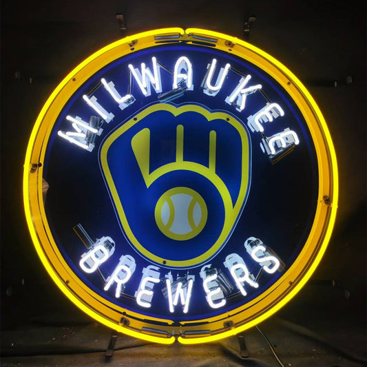 Milwaukee Brewers Logo Neon Signs Light Neon Signs Land