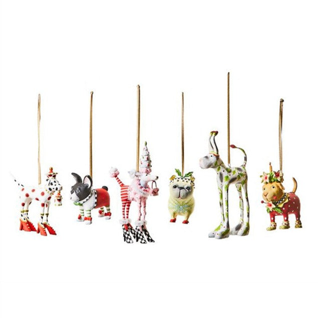 Mini Dog Ornaments, Set of 6 by Patience Brewster Quirks!