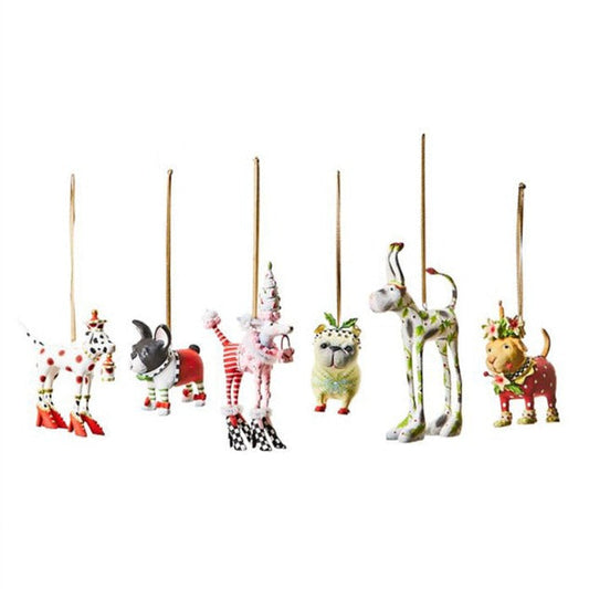 Mini Dog Ornaments, Set of 6 by Patience Brewster Quirks!