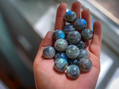 Mini Labradorite Spheres, Crystals and Stones, Labradorite Marble