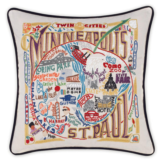 Minneapolis-St. Paul Hand-Embroidered Pillow Quirks!