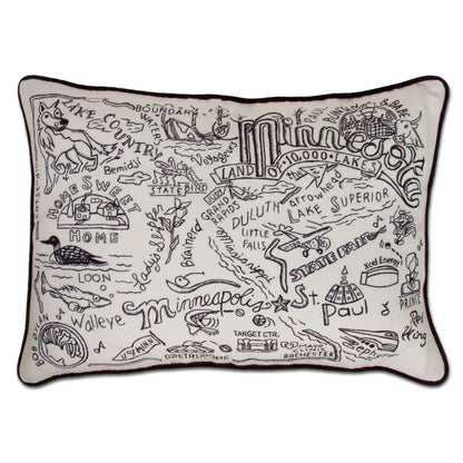 Minnesota Hand-Guided Machine Pillow by CatStudio Quirks!