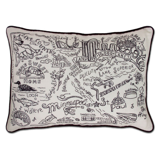 Minnesota Hand-Guided Machine Pillow by CatStudio Quirks!