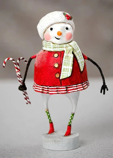 Minty Christmas Snowgirl Figurine by Lori Mitchell Quirks!