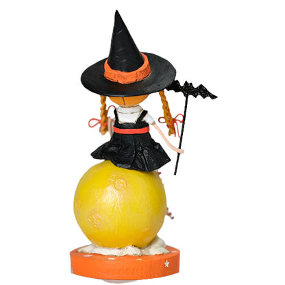 Mischief on the Moon Halloween Figurine by Lori Mitchell *NEW FOR 2025*