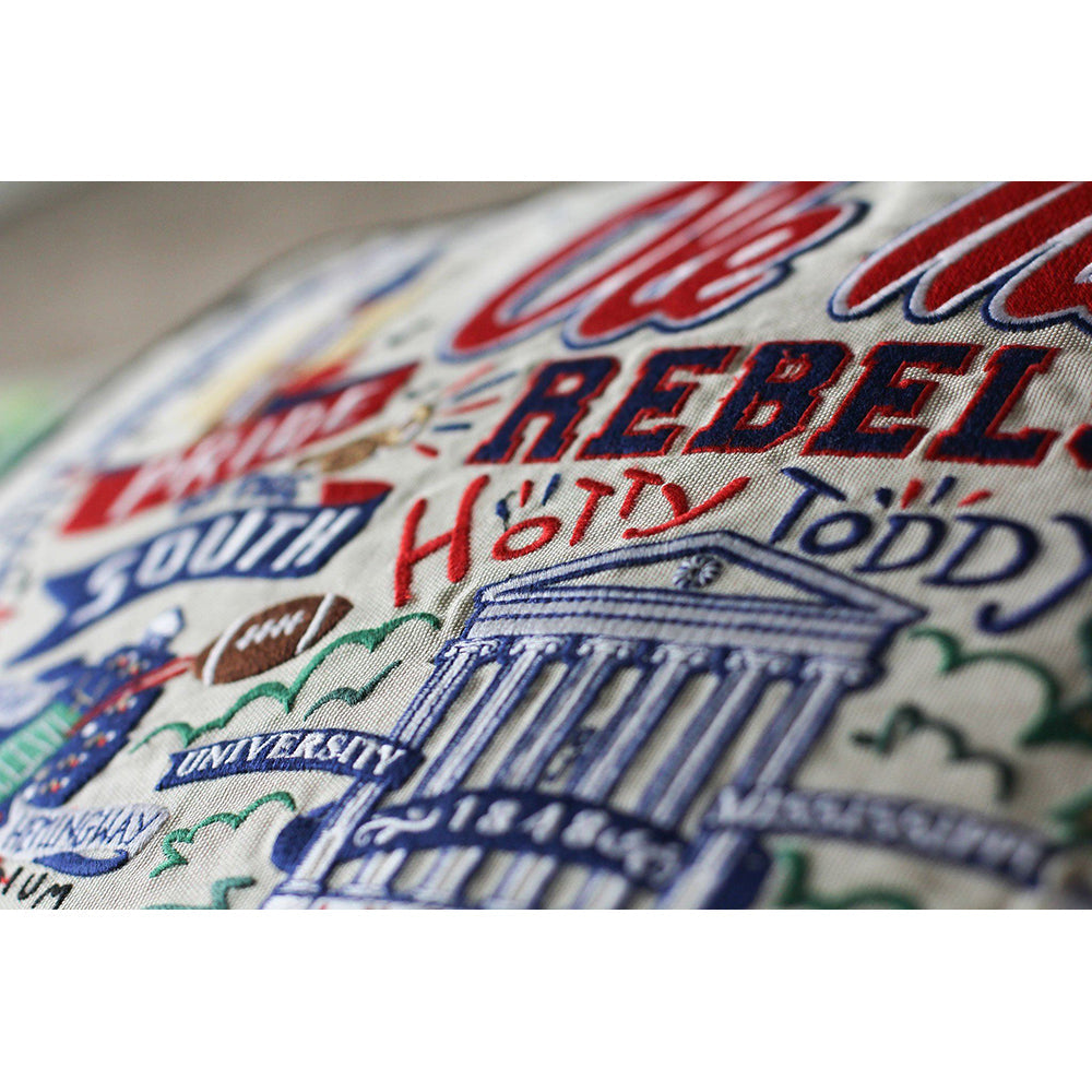 Mississippi, University of (Ole Miss.) Collegiate Hand-Embroidered Pillow Quirks!