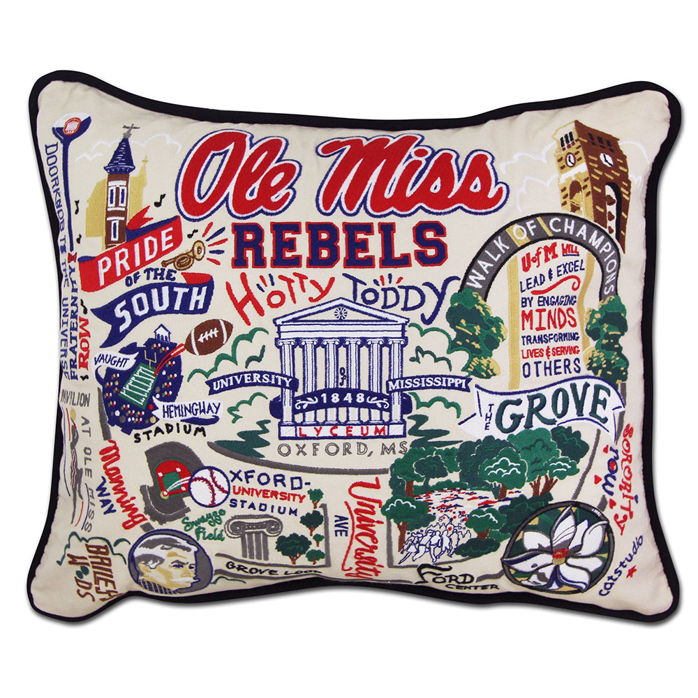 Mississippi, University of (Ole Miss.) Collegiate Hand-Embroidered Pillow Quirks!