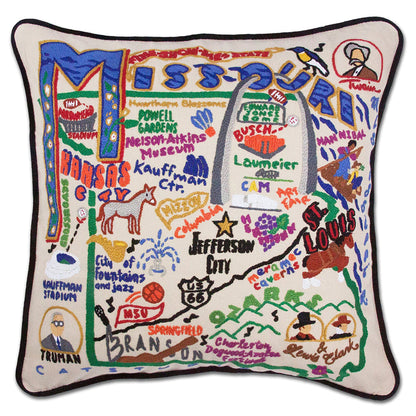 Missouri Hand-Embroidered Pillow Quirks!
