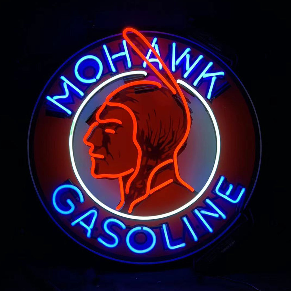Mohawkk Gasoline Neon Signs Light Neon Signs Land
