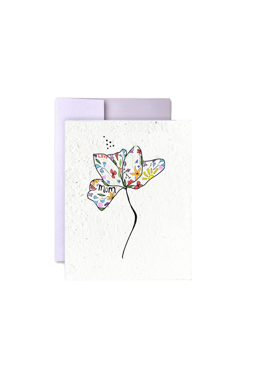 Motherly Flower Wildflower Seed Paper Mother's Day Card