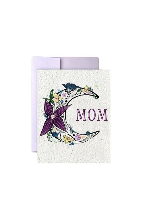 Moonlit Blooms: Wildflower Seed Paper MOM Card