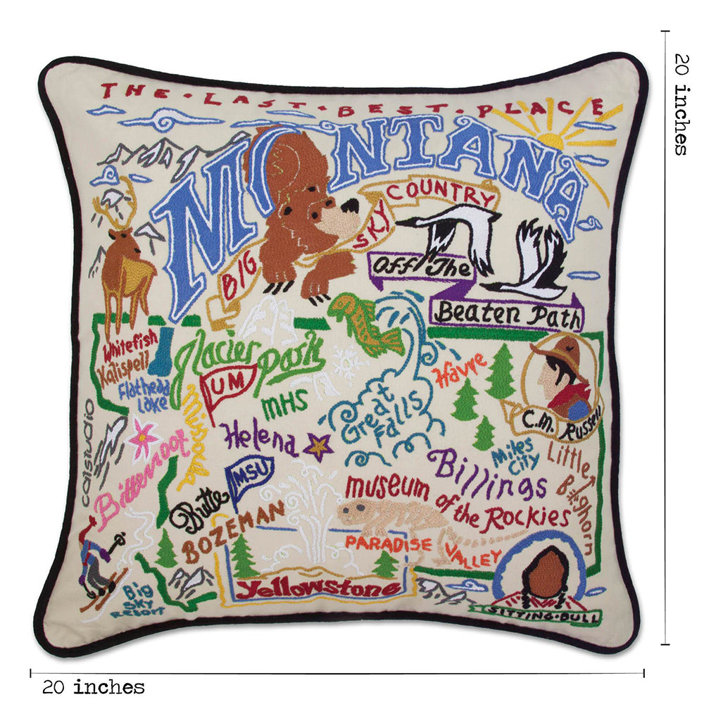 Montana Hand-Embroidered Pillow Quirks!