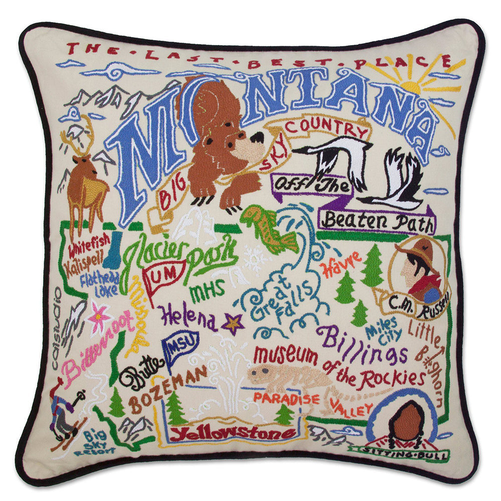 Montana Hand-Embroidered Pillow Quirks!