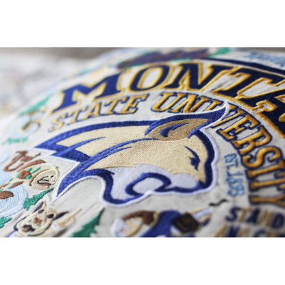 Montana State University Collegiate Embroidered Pillow by CatStudio Quirks!