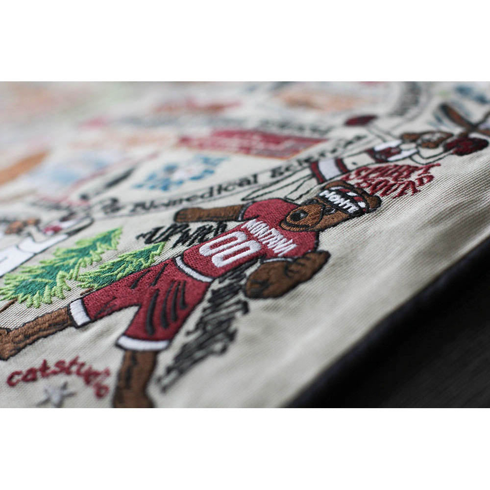 Montana, University of Collegiate Embroidered Pillow by CatStudio Quirks!