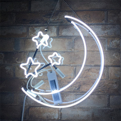 Moon and Stars Neon Light Sign Neon Signs Land