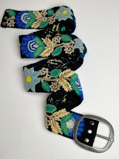Moonlit Garden Embroidered Belt