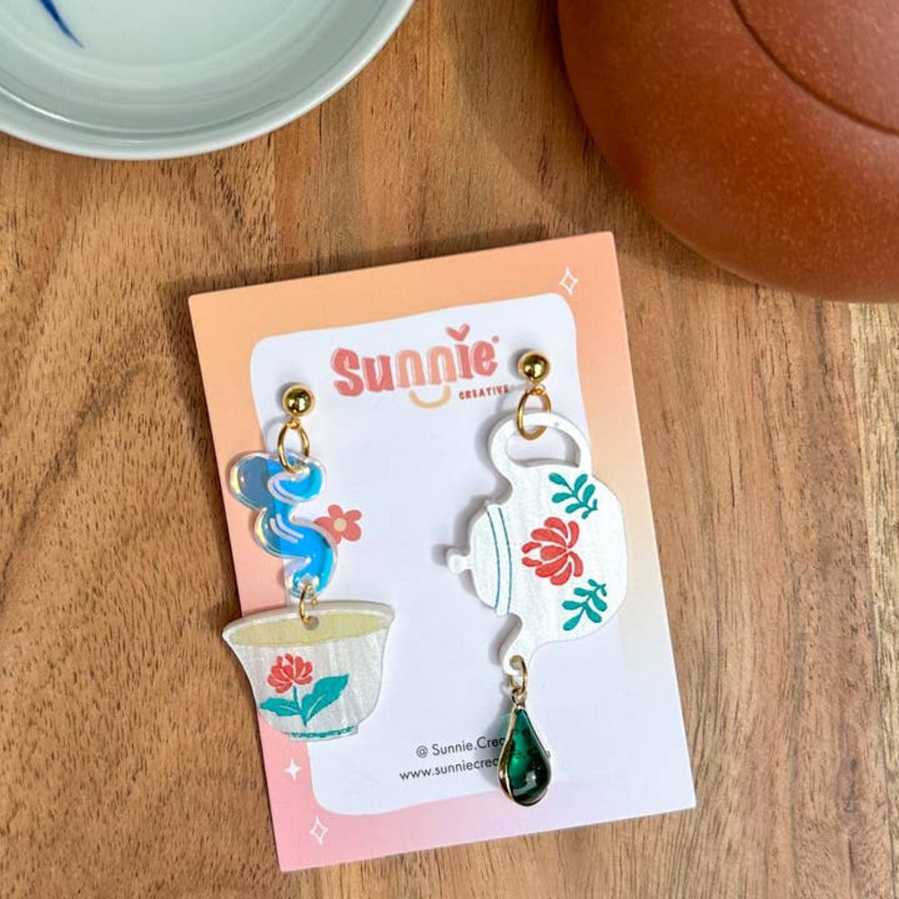 Morning Tea Mismatch Acrylic Earrings Quirks!