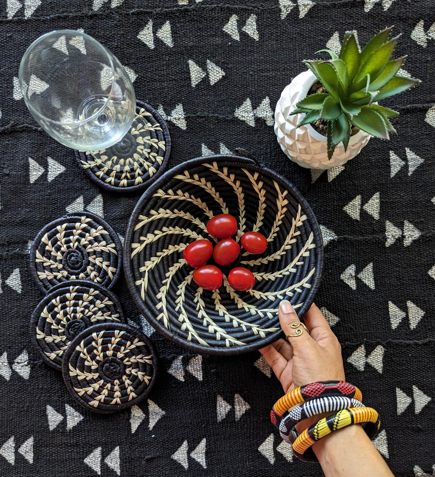 Small Woven Raffia African Baskets {Multiple Colors}