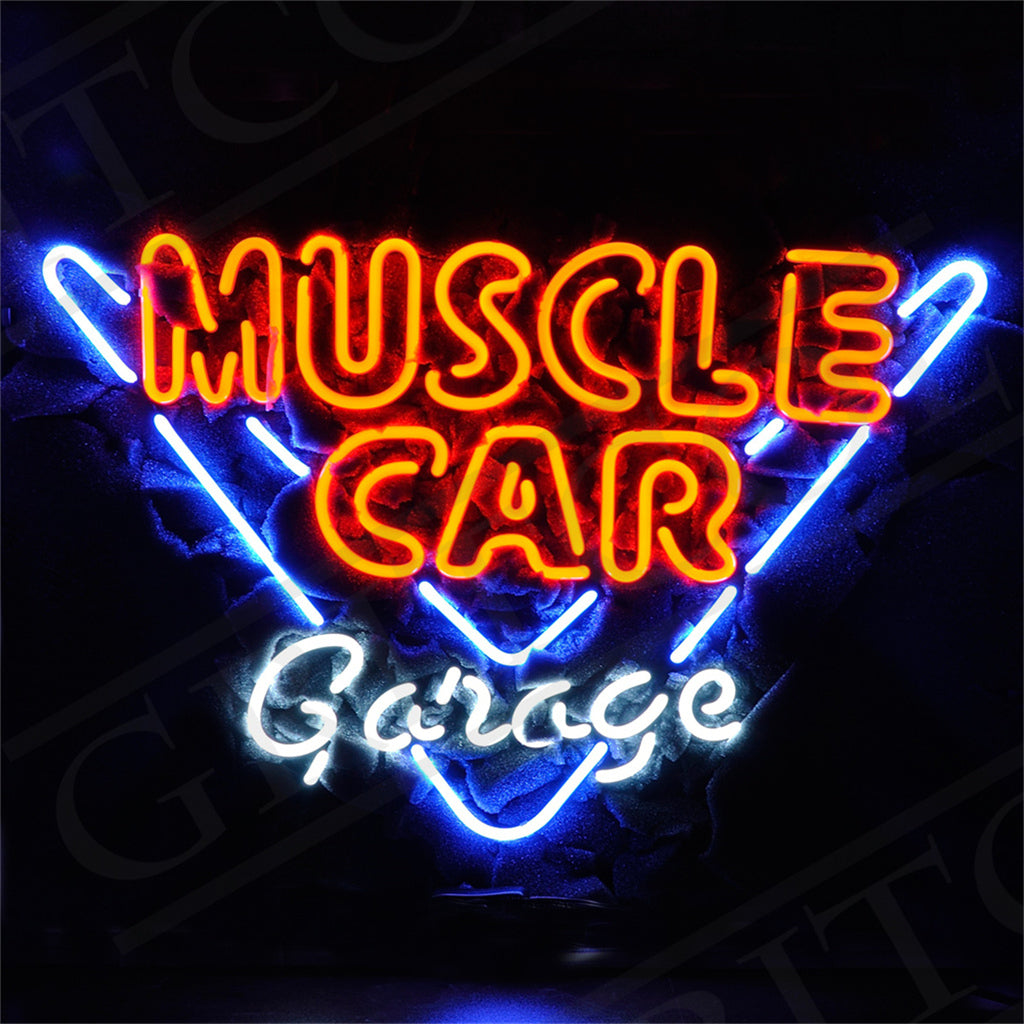 Muscle Car Garage Neon Ligth Sign Neon Signs Land