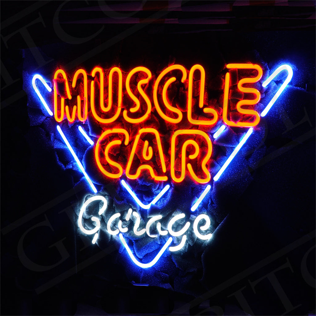 Muscle Car Garage Neon Ligth Sign Neon Signs Land