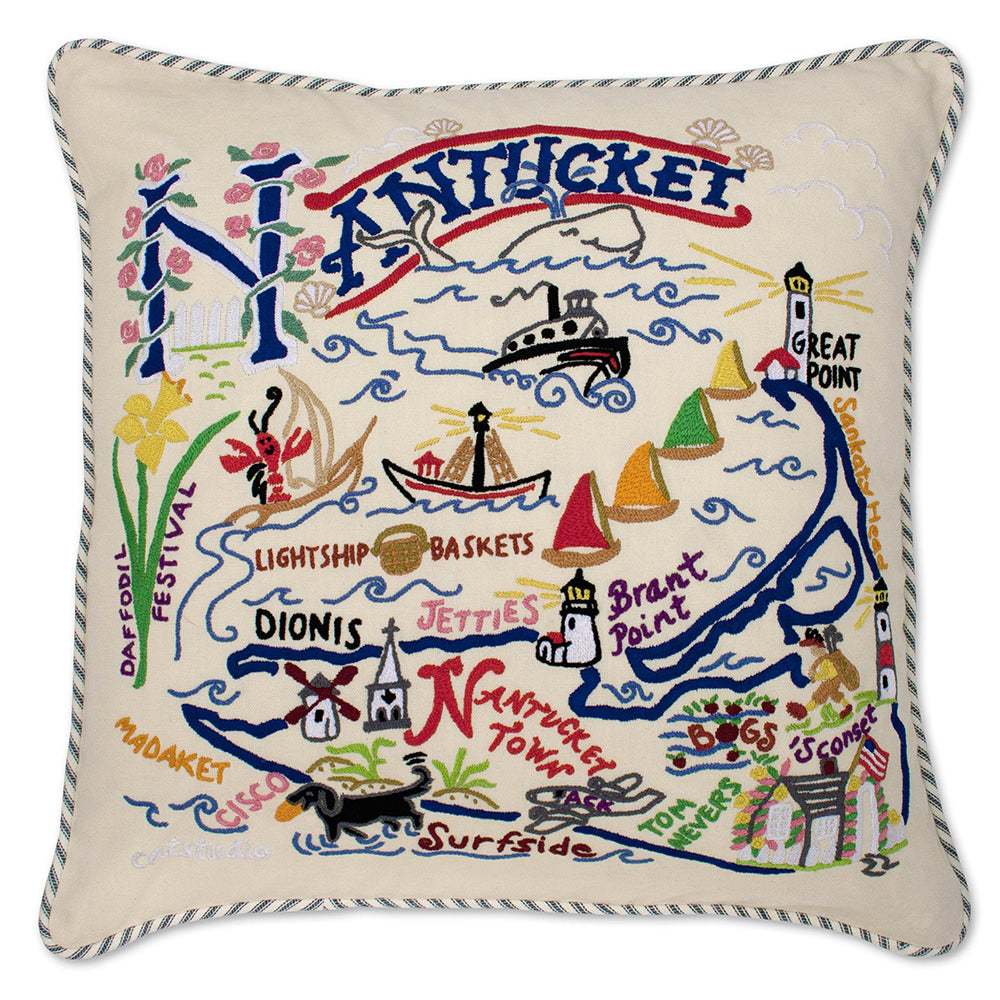 Nantucket Hand-Embroidered Pillow Quirks!