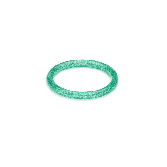 Narrow Green Lagoon Glitter Medium Bangle by Splendette