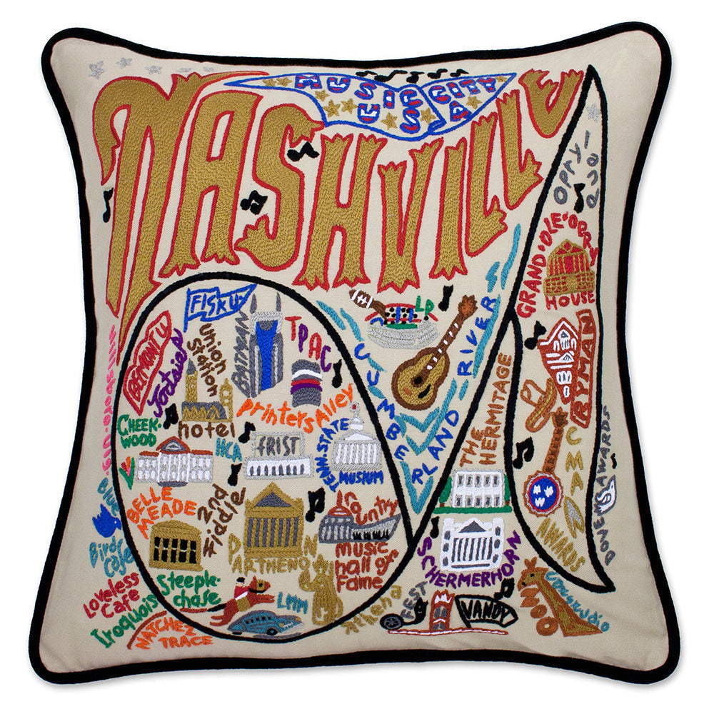 Nashville Hand-Embroidered Pillow Quirks!