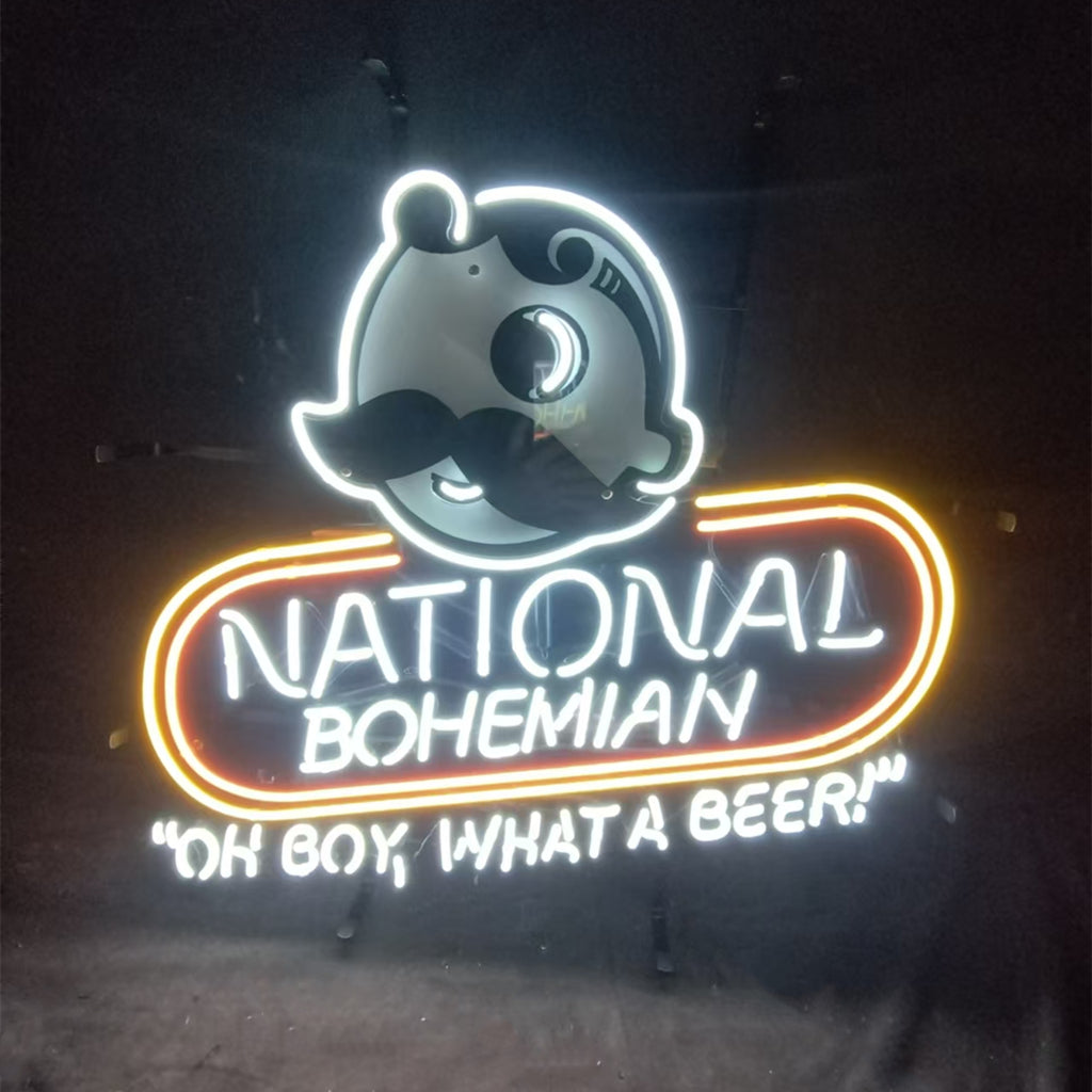National Bohemian "Oh Boy,What a Beer!“ Neon Signs Light Neon Signs Land
