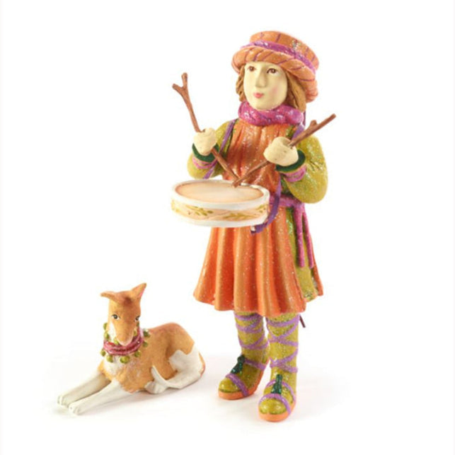 Nativity Little Drummer Boy & Dog Figures by Patience Brewster Quirks!