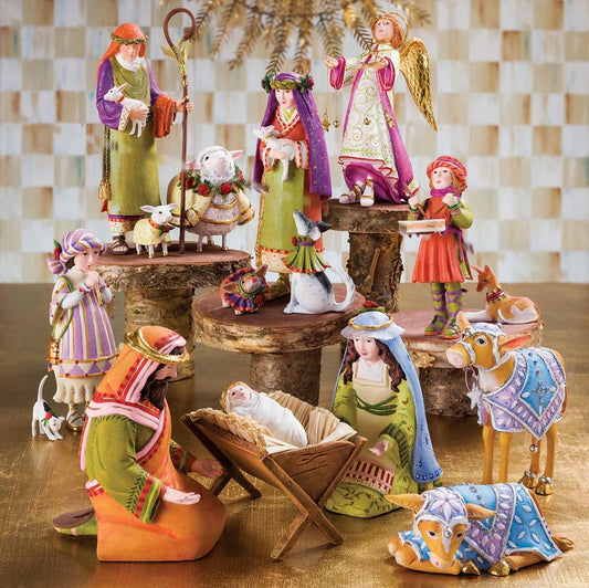 Nativity Shepherdess with Dog Figures by Patience Brewster Quirks!