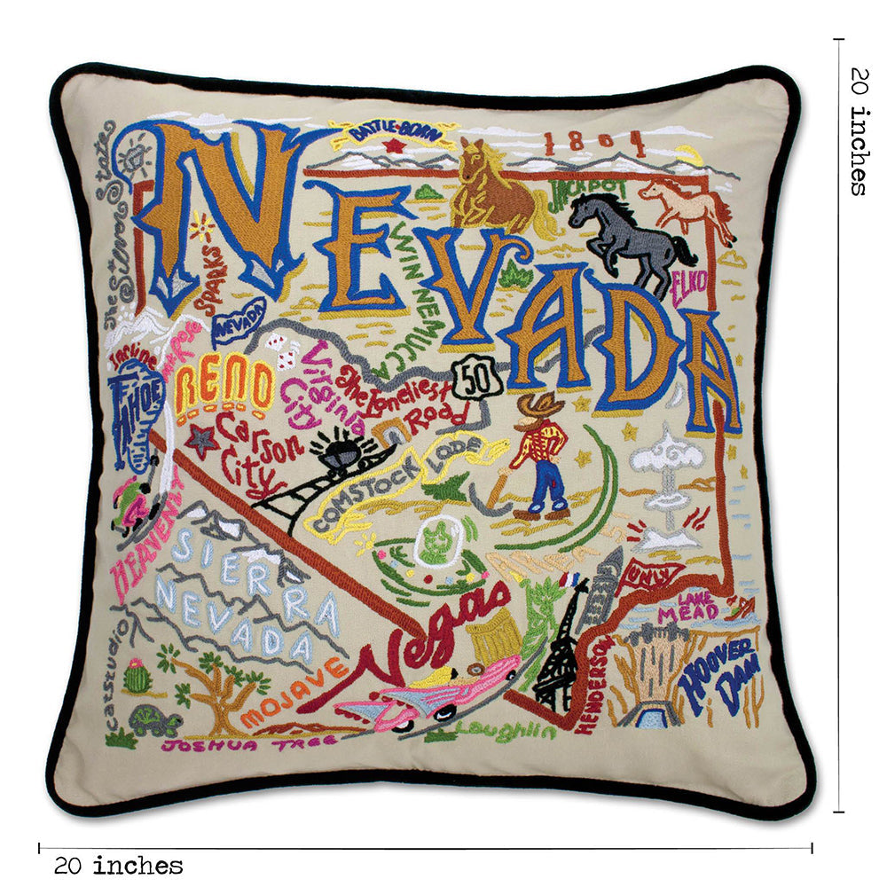 Nevada Hand-Embroidered Pillow Quirks!