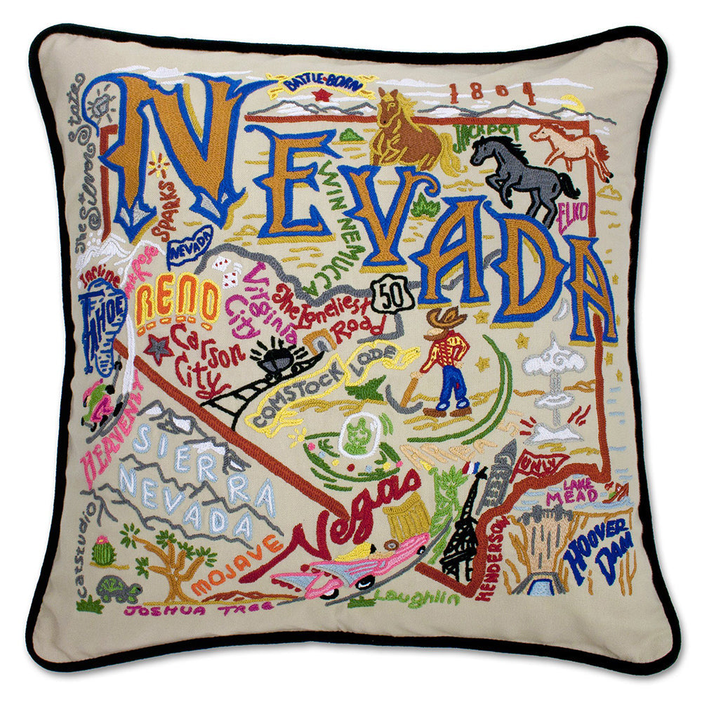 Nevada Hand-Embroidered Pillow Quirks!