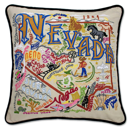 Nevada Hand-Embroidered Pillow Quirks!