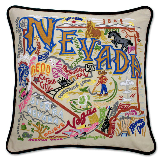 Nevada Hand-Embroidered Pillow Quirks!