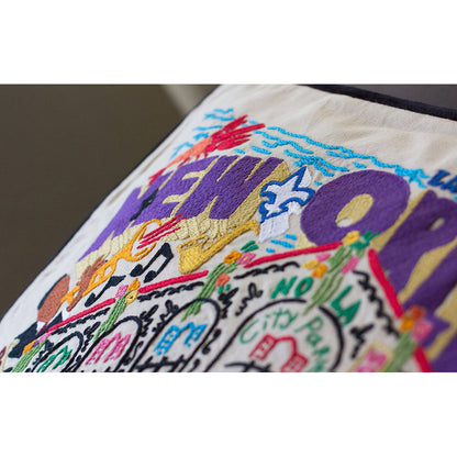 New Orleans Hand-Embroidered Pillow Quirks!