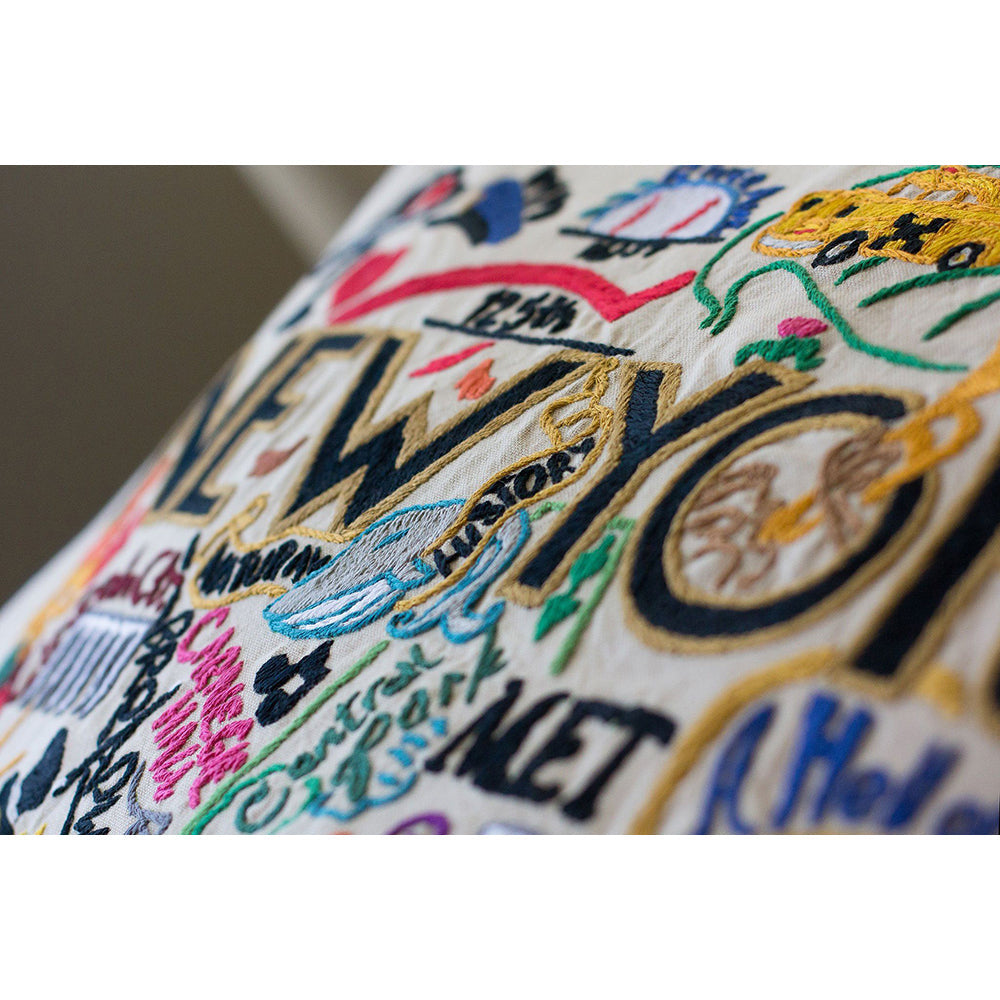 New York City Hand-Embroidered Pillow Quirks!