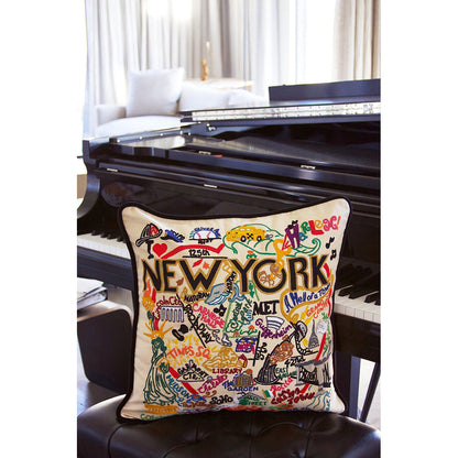 New York City Hand-Embroidered Pillow Quirks!