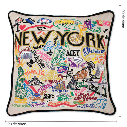 New York City Hand-Embroidered Pillow Quirks!