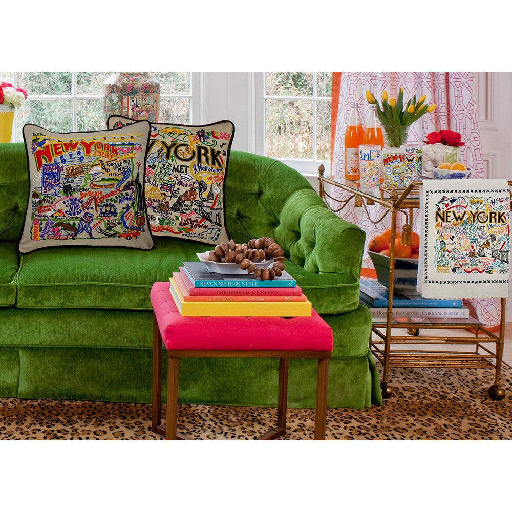 New York State Hand-Embroidered Pillow Quirks!